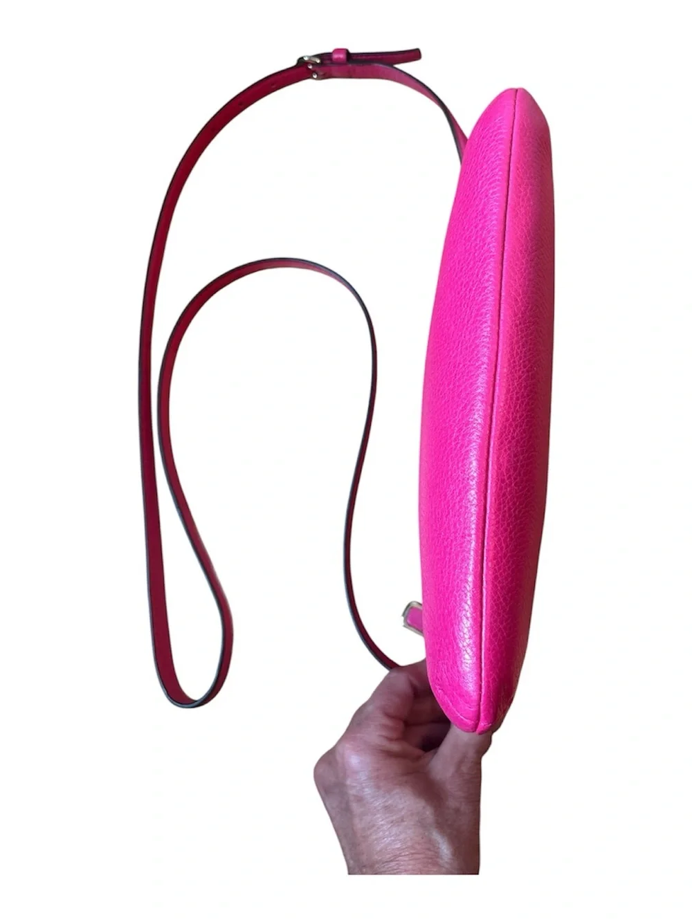 Coach Pebble Leather Crossbody - Fuchsia Pink with Gold Hardware